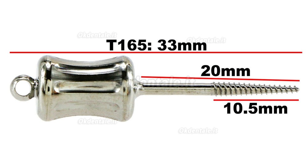 Estrattore manuale dentale Estratto frammenti di radice apicale Lunghi 44 mm Corti 33 mm